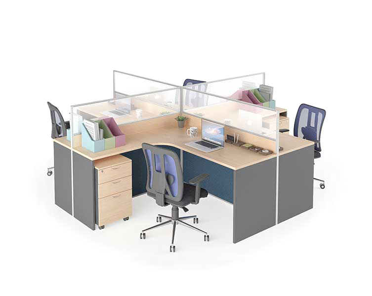 Partition Workstation Concept I 4 Pax - Lian Star Sarawak