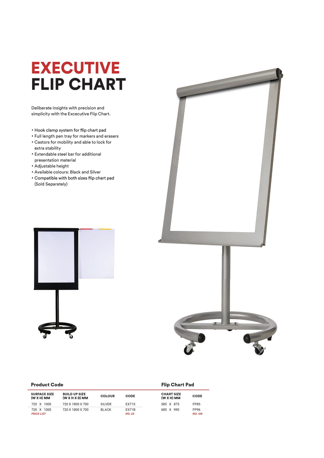 EXECUTIVE Mobile Flip Chart (Magnetic)