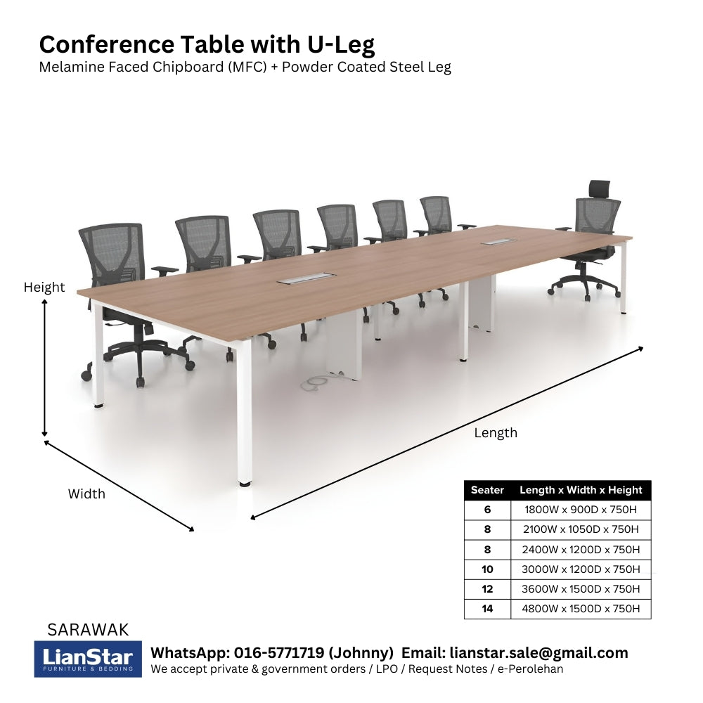 U-Leg Conference Table