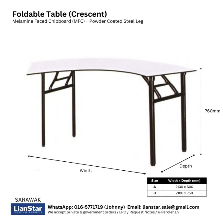 Crescent Folding Table