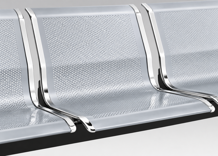 Perforated metal seat and back