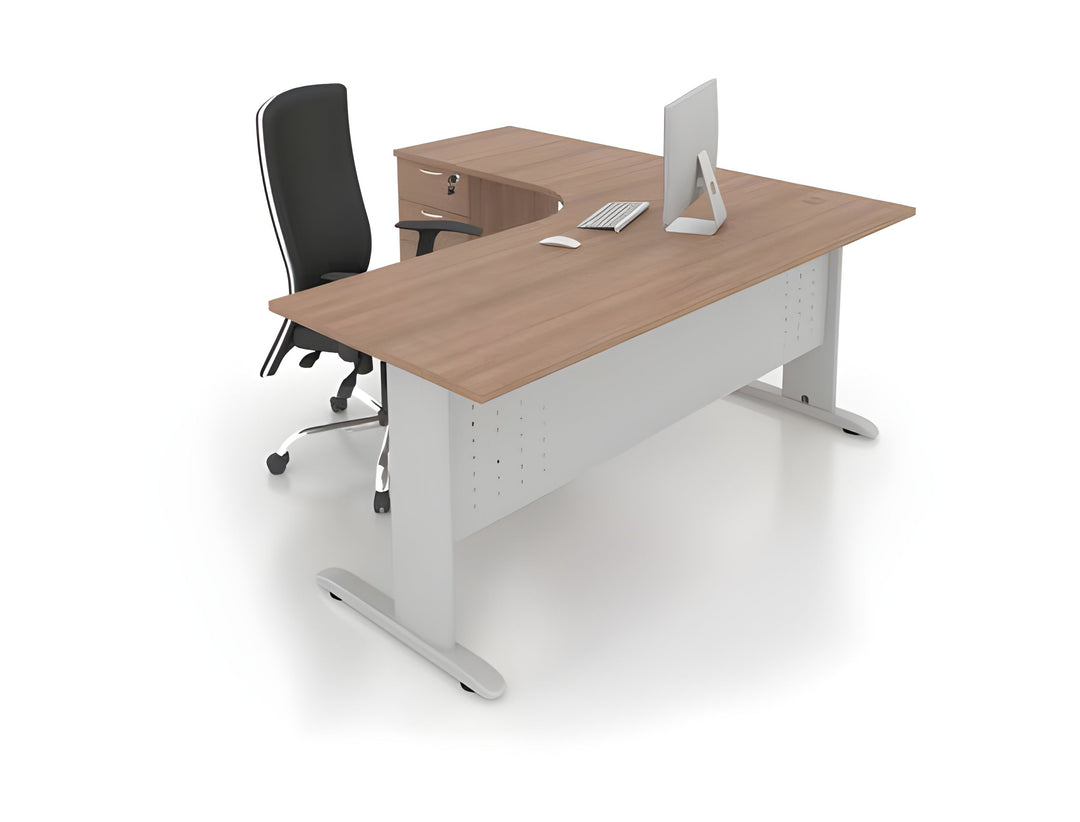 J-Leg Modern L-Shape Desk - Lian Star