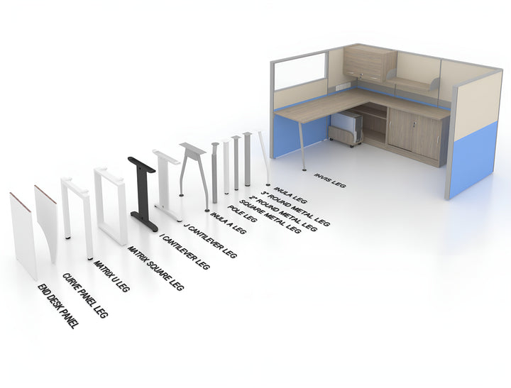 Frameless Partition Concept Workstation - Lian Star
