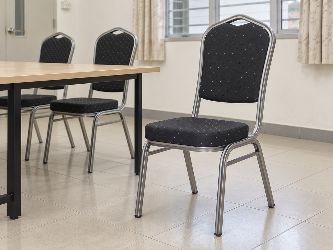 Black Upholstered Banquet Chair — malaysian lifestyle