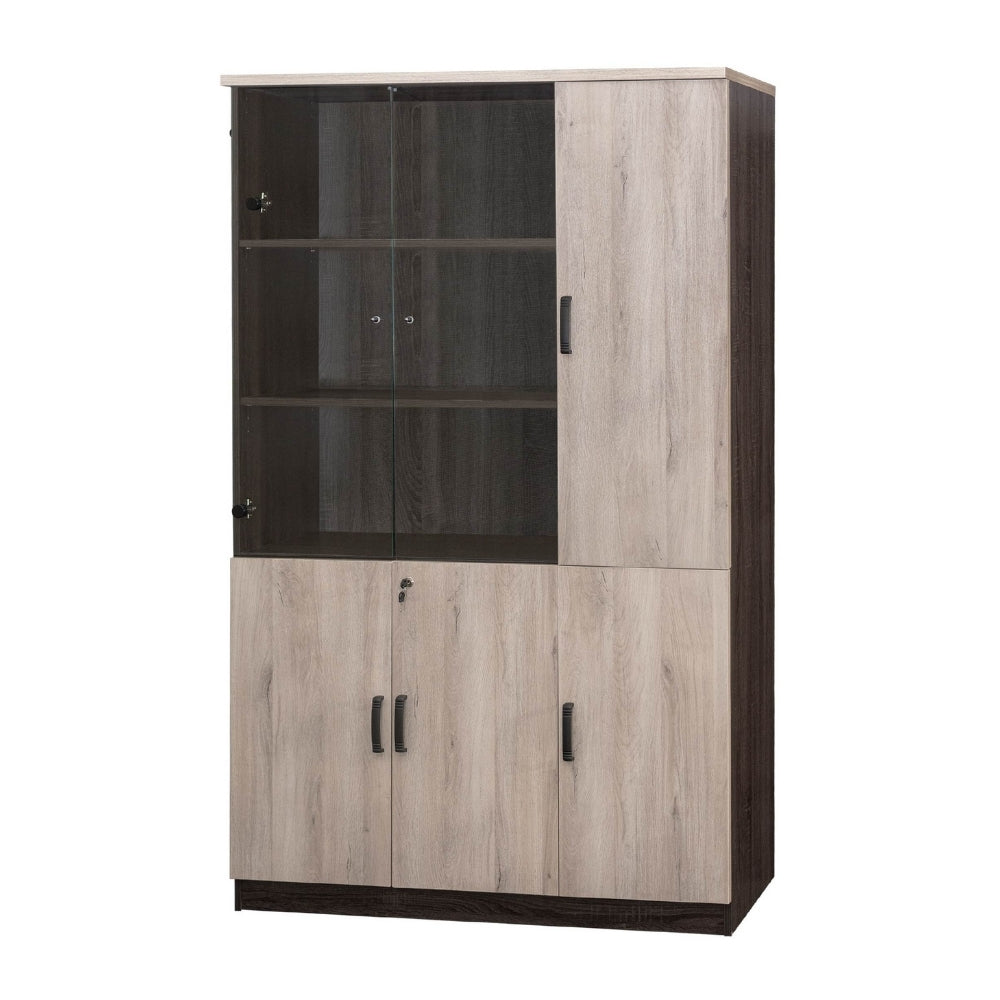 MP Full Height Cabinet with Wooden &amp; Glass Door
