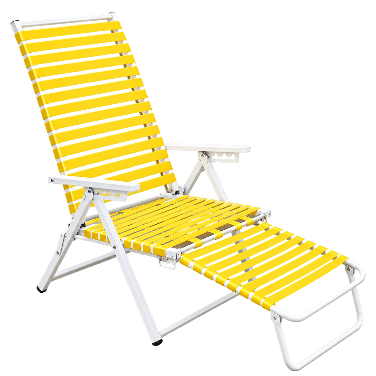 OHU-3799 Yellow and White Lazy Chair on transparent background