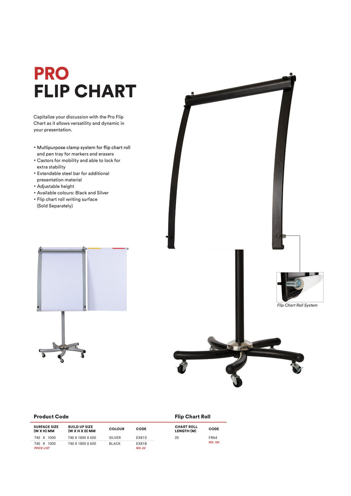 PRO Mobile Flip Chart (Magnetic)