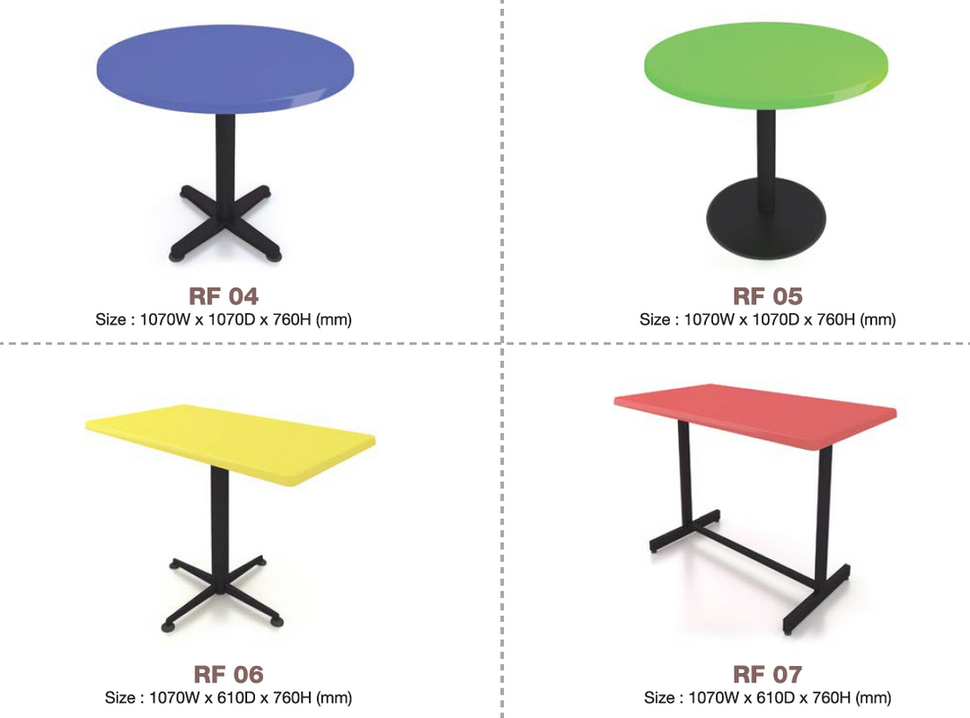 Fiberglass Round Table with Iron leg - Lian Star