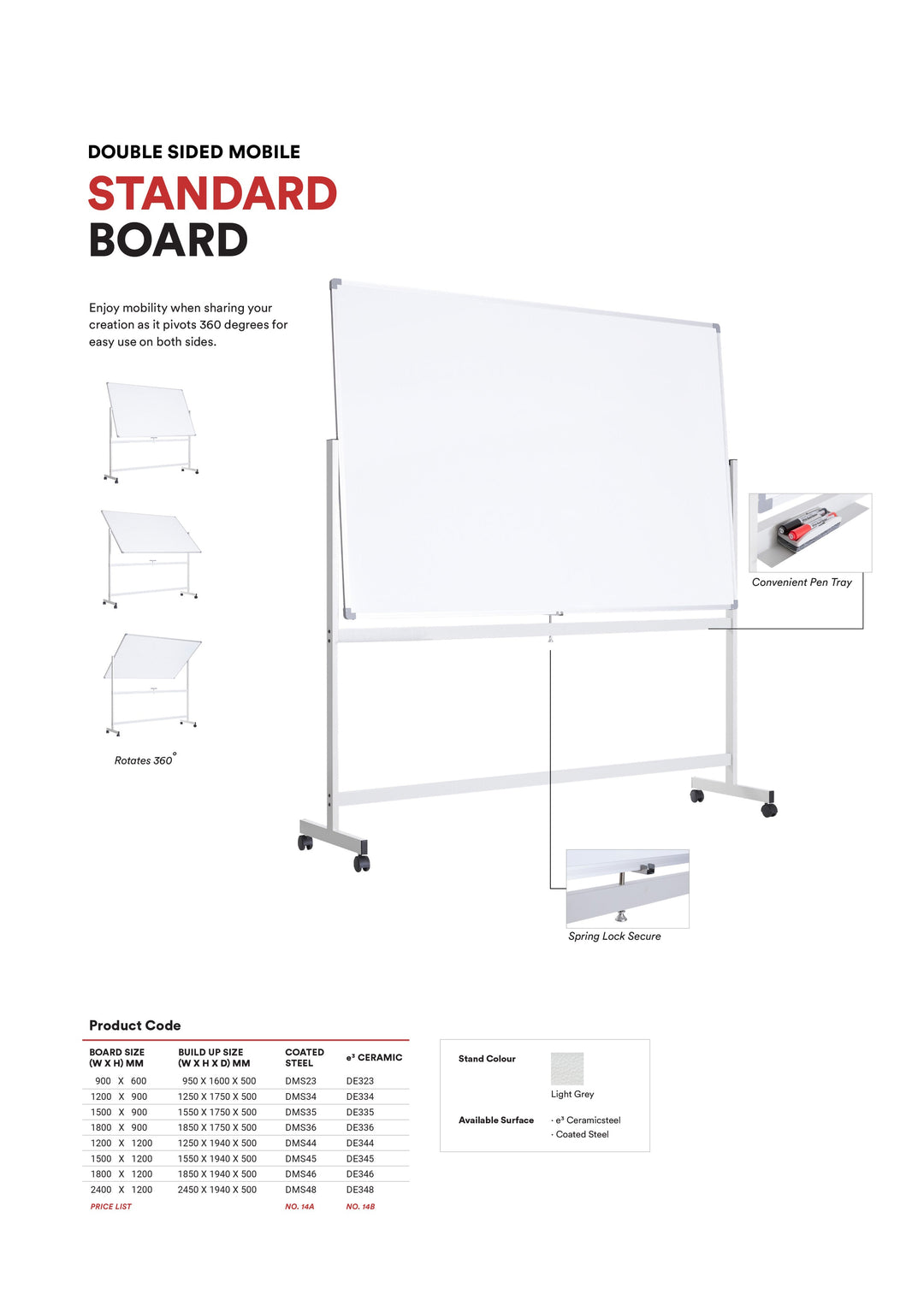 STANDARD Double Sided Mobile Board