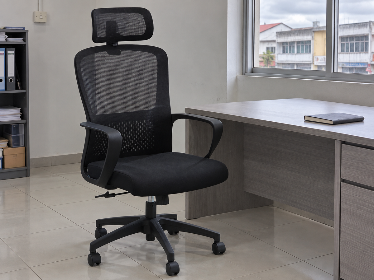 Utopia High Back mesh chair in a Malaysian office