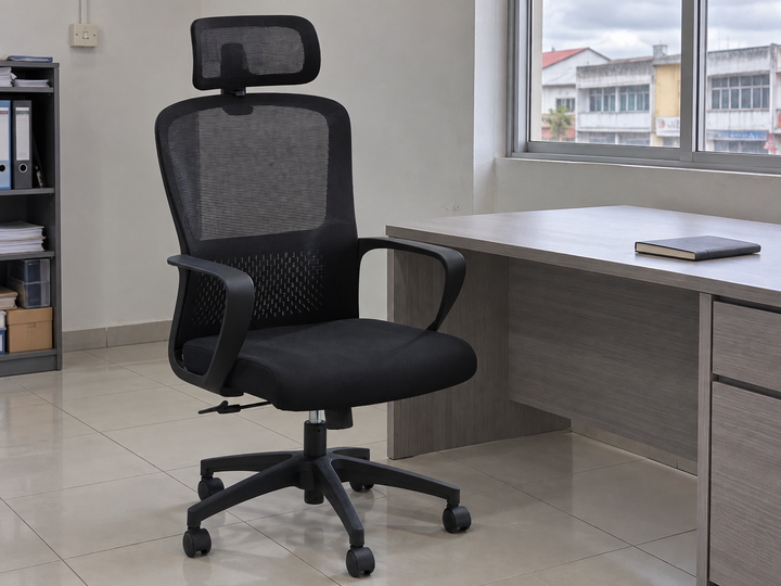 Utopia High Back mesh chair in a Malaysian office