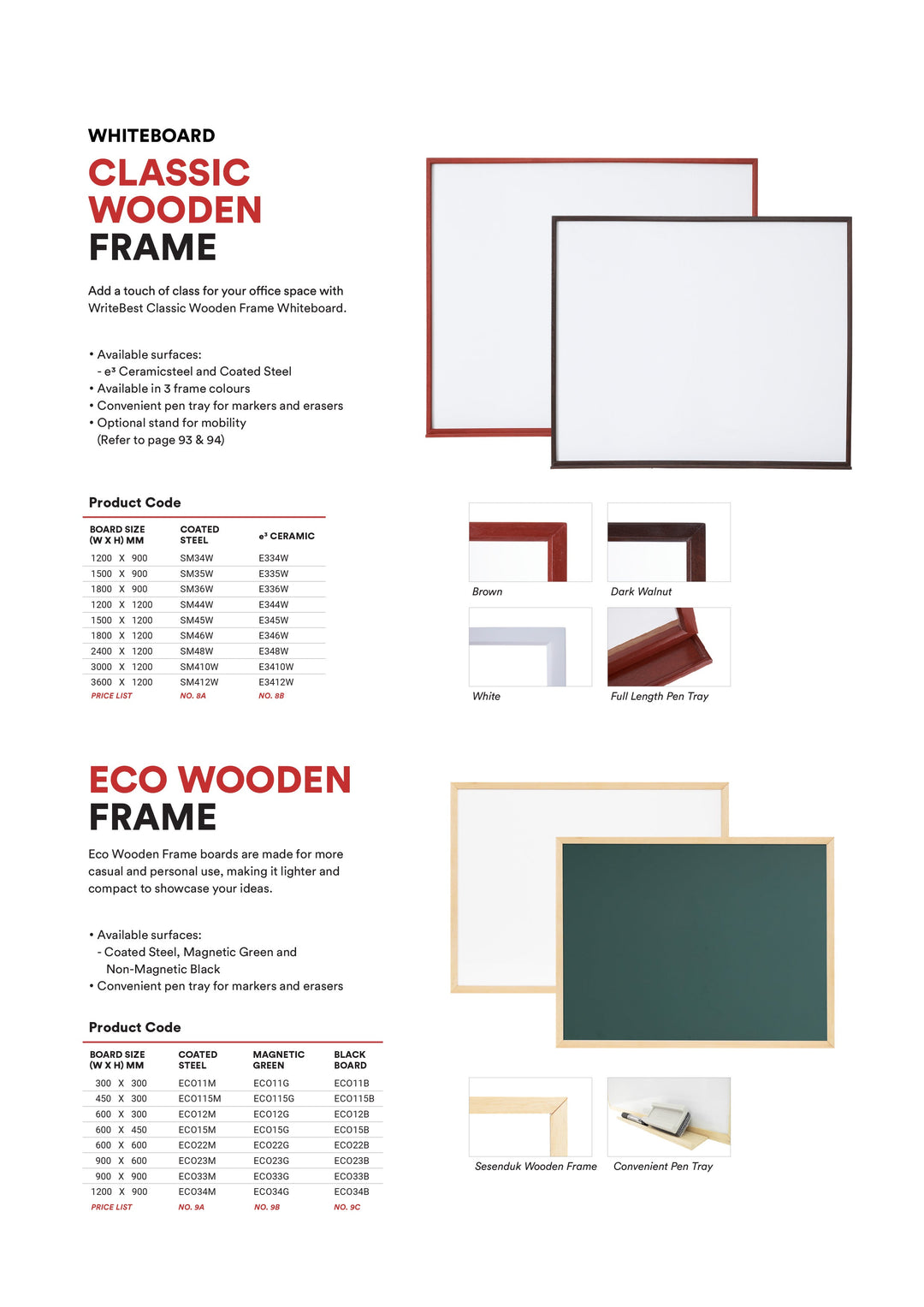 CLASSIC WOODEN FRAME Whiteboard
