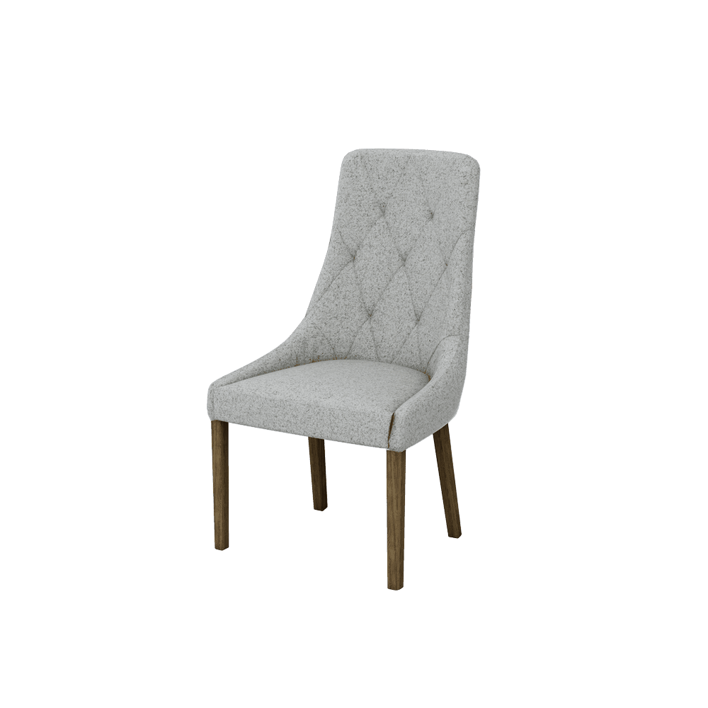 Ophelia Fabric / Leather Tufted Dining Chair - main view