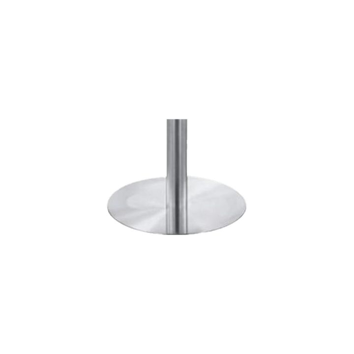 Round Silver Cafe Table with Round Pedestal Base – base detail