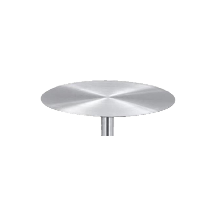 Round Silver Cafe Table with Round Pedestal Base – tabletop detail