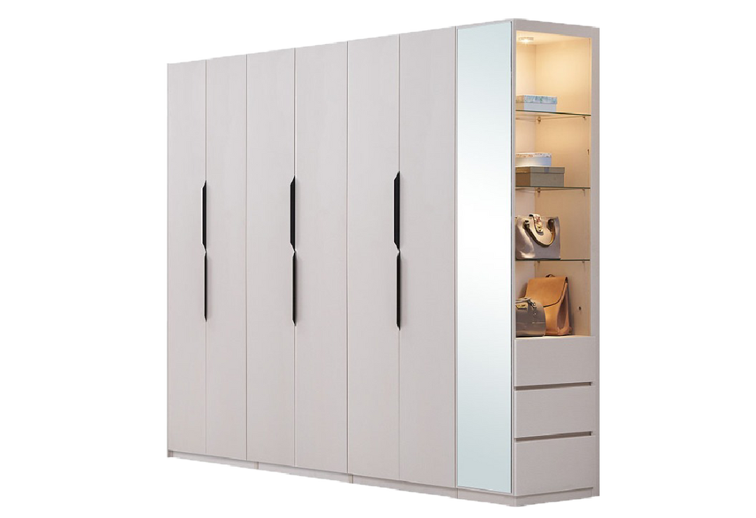 B-Series Wardrobe with Side Display Cabinet - Lian Star Sarawak