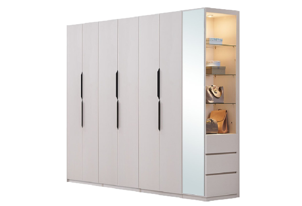 B-Series Wardrobe with Side Display Cabinet - Lian Star Sarawak
