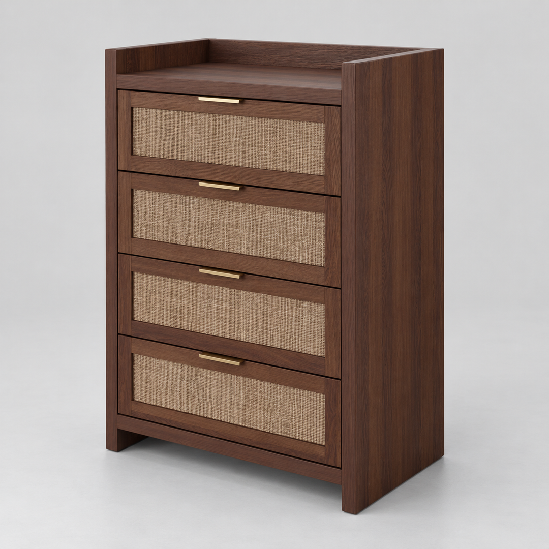 Arden Espresso 4-Drawer Chest side view