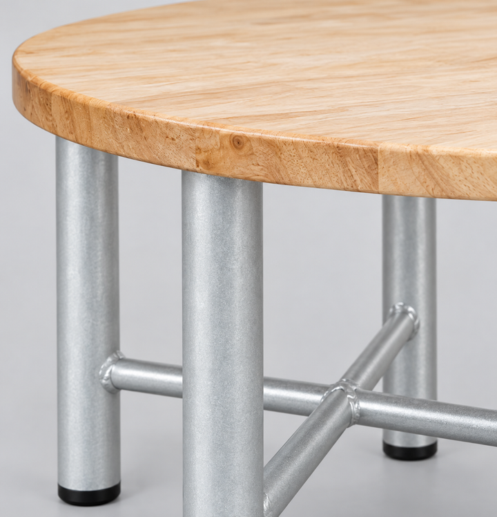 Care Round Rubberwood Coffee Table for Hospital Lounges — detail