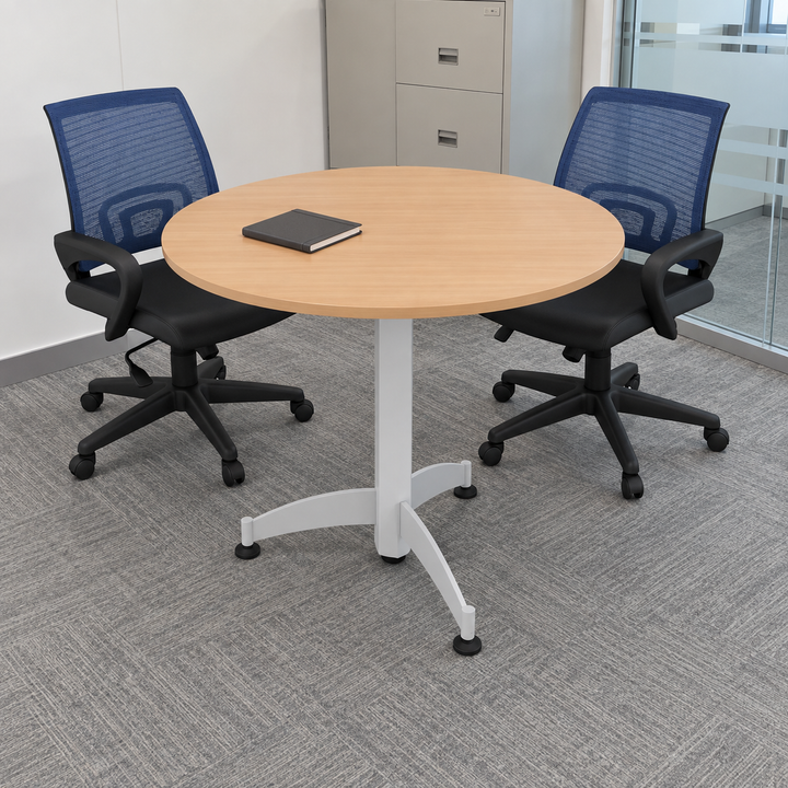 TAXUS — actual table configuration in Malaysian office; chairs are styling references