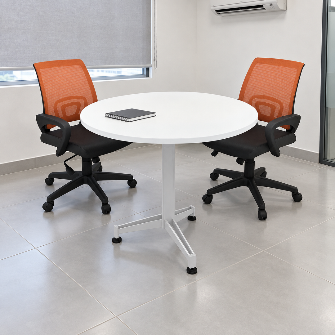 TRIPOD — actual table configuration in Malaysian office; chairs are styling references