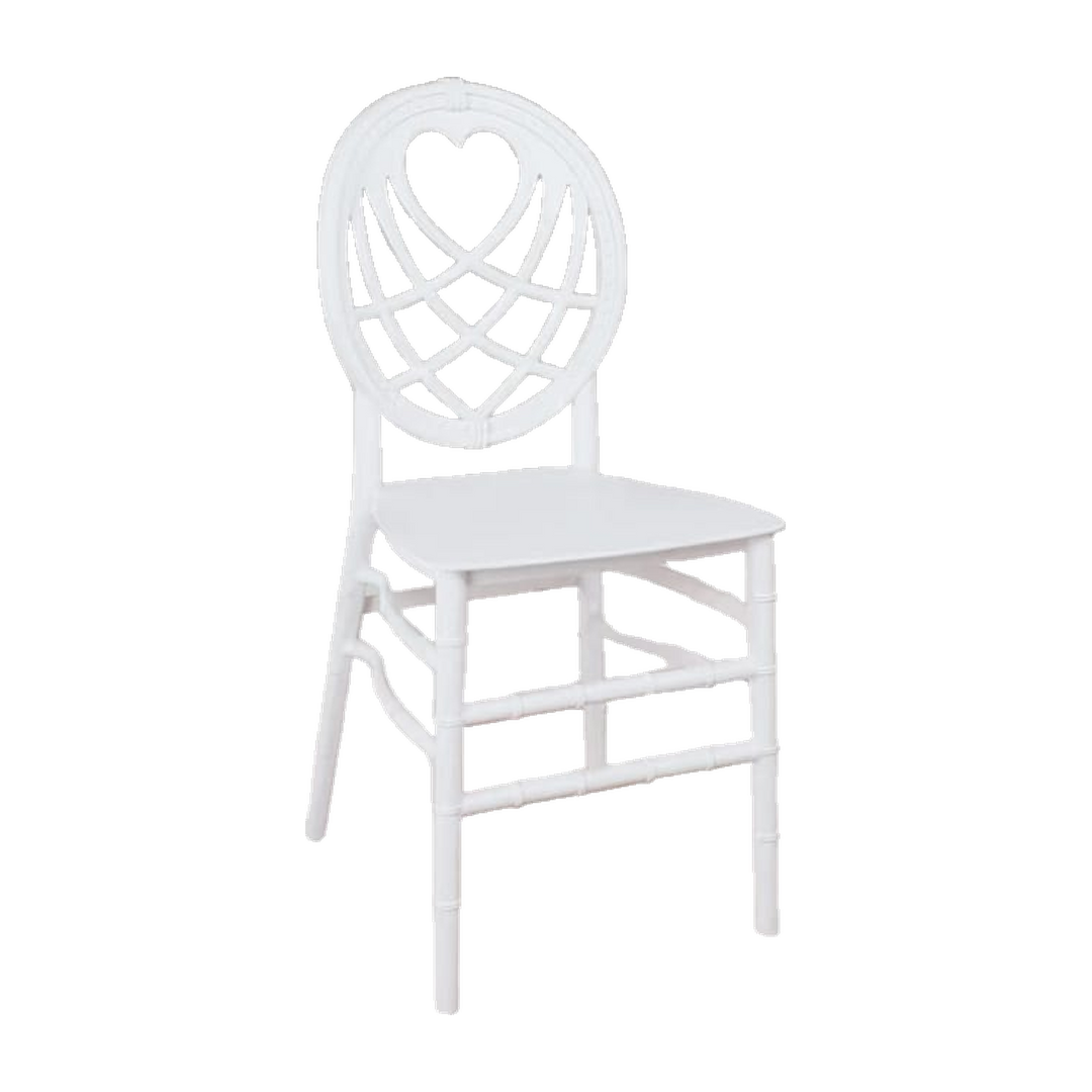White Chiavari Event Chair – Oval Lattice Back – transparent product image