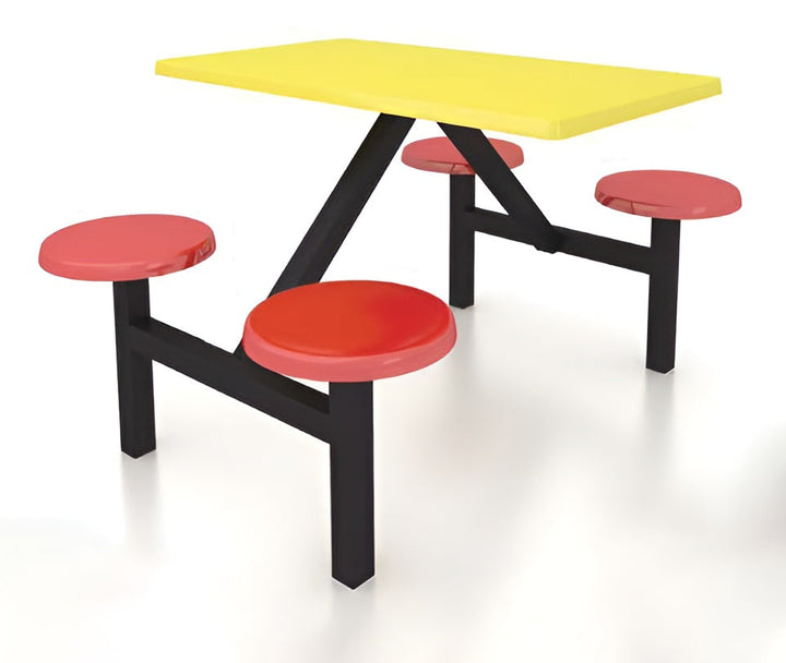 Fiberglass Top Canteen Table with Built-in Chair - Lian Star