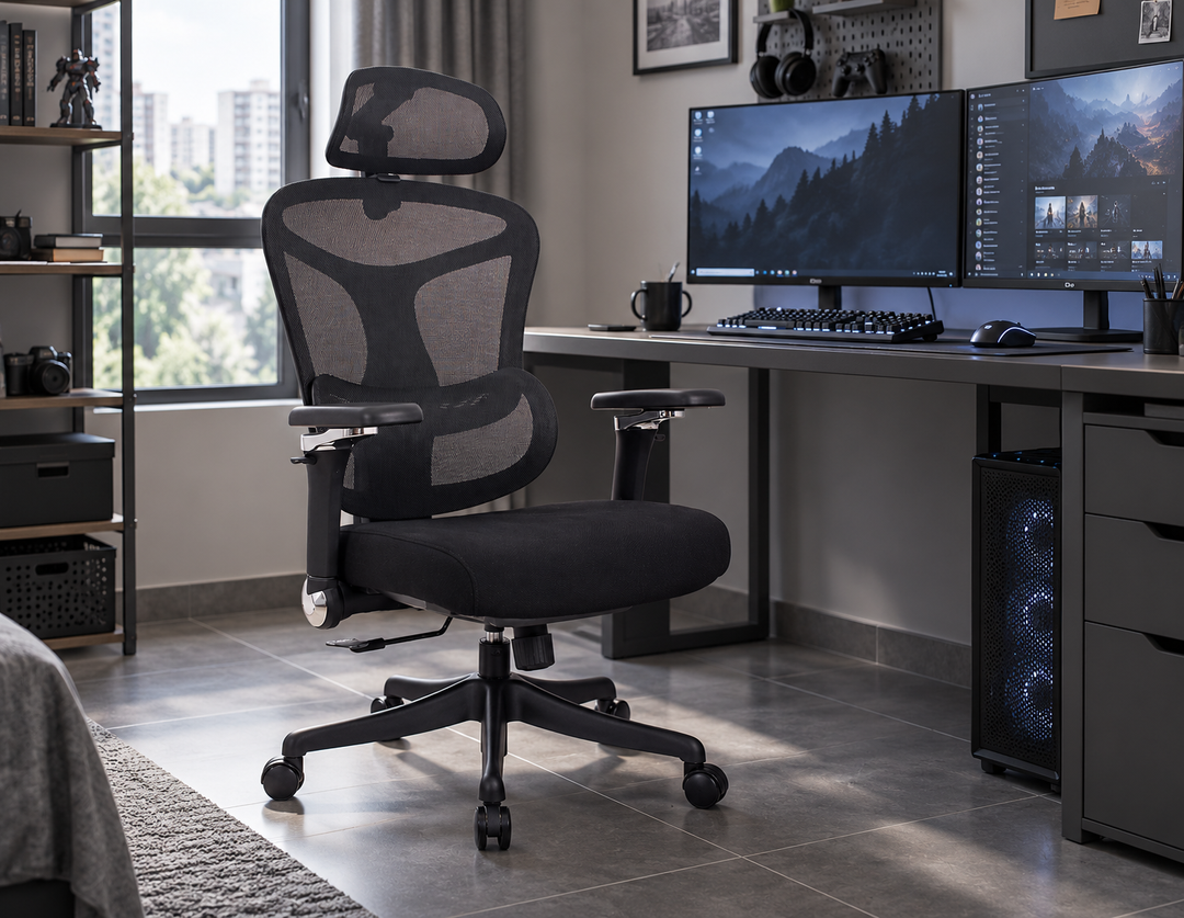 Ergoflex Pro Black — gaming view