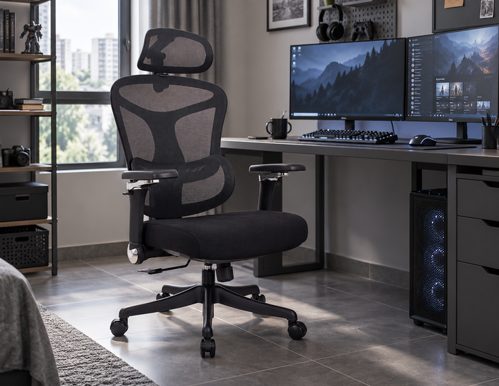 Ergoflex Pro Black — gaming view