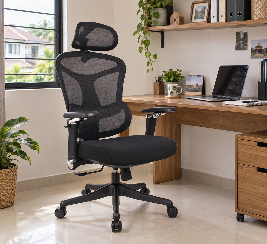 Ergoflex Pro Black — home office view
