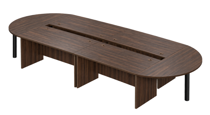EX Open Centre Meeting Table — Acadia complete table, transparent hero