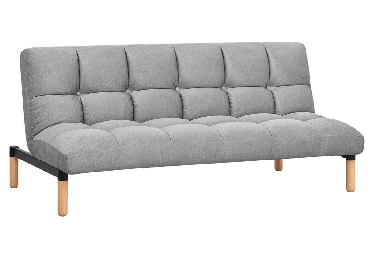Fuji Convertible Sofa Bed in Light Grey