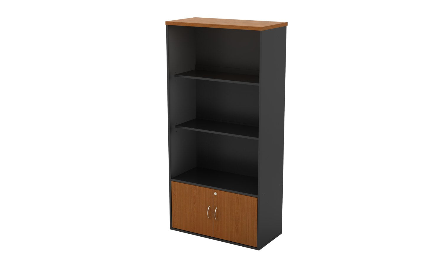 G-Series high office cabinet open shelves plus lower doors, kabinet pejabat tinggi