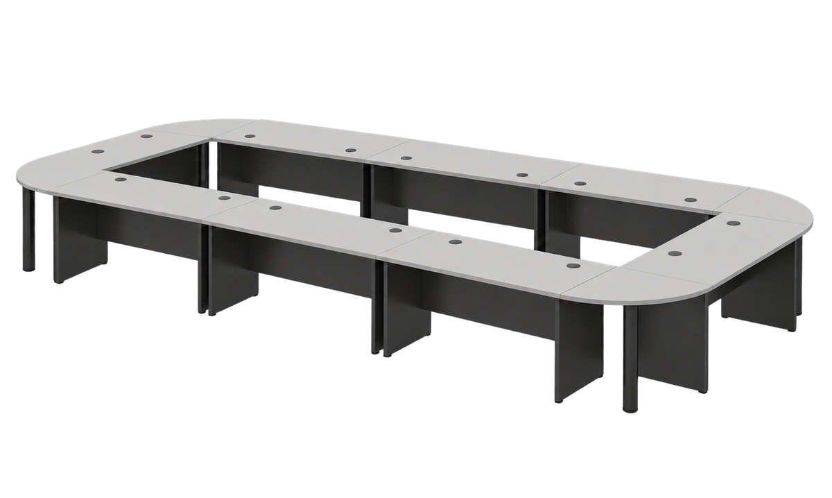 GS Open Centre Meeting Table — Grey complete table, transparent hero