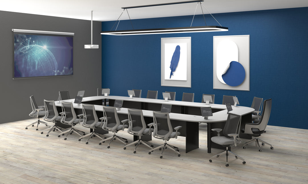 GS Open Centre Meeting Table — original supplier meeting-room setting; chairs and accessories not included