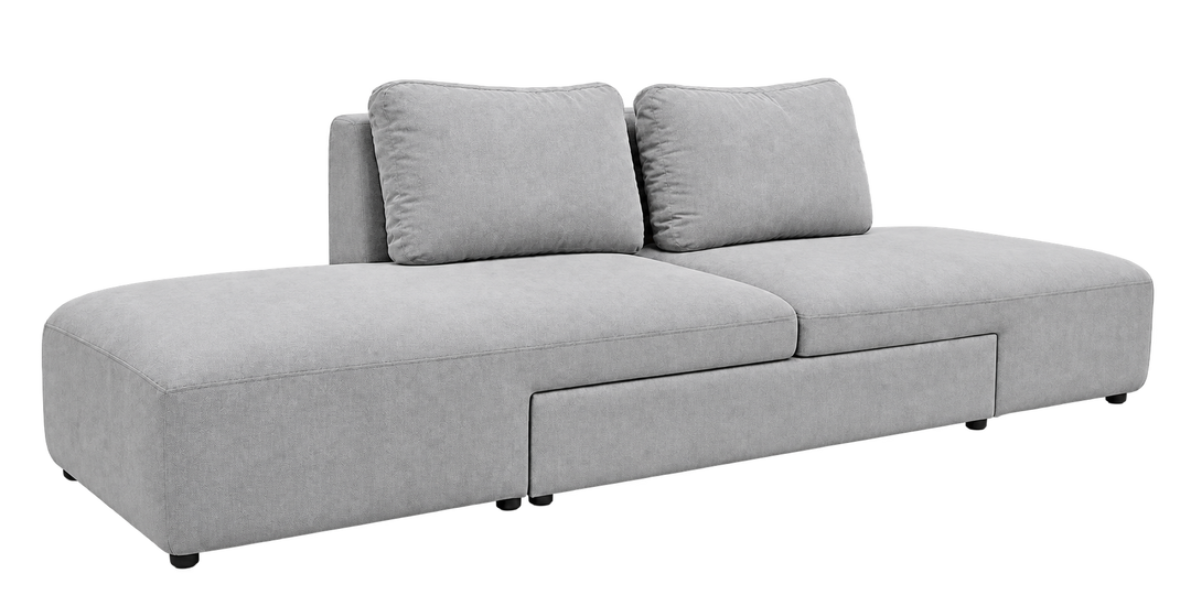 Haven modular light grey convertible sofa bed