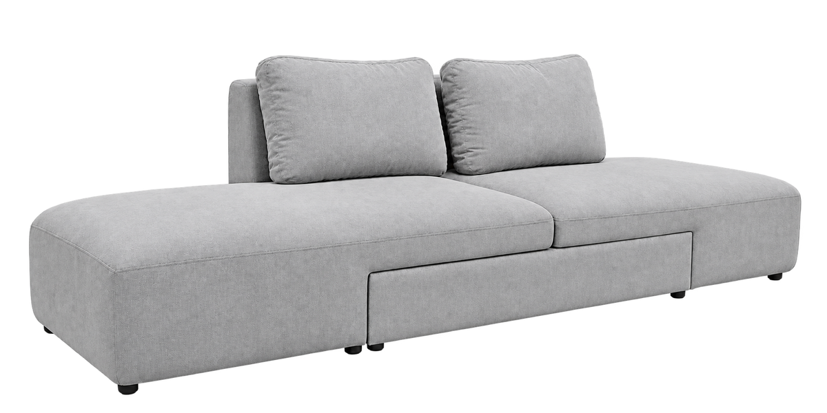 Haven modular light grey convertible sofa bed