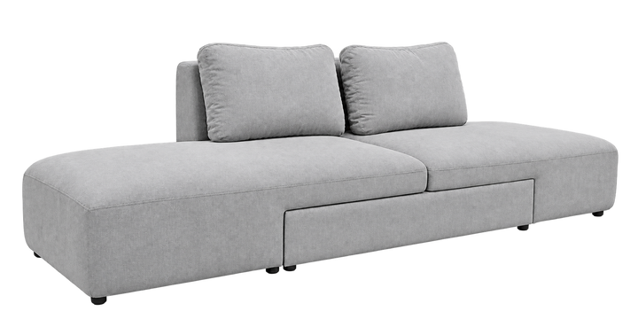 Haven modular light grey convertible sofa bed