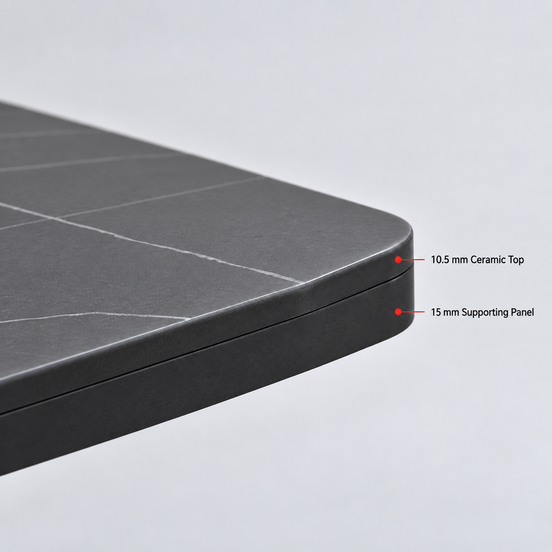 Four-Leg Ceramic Cafe Table — four leg ceramic feature (square)