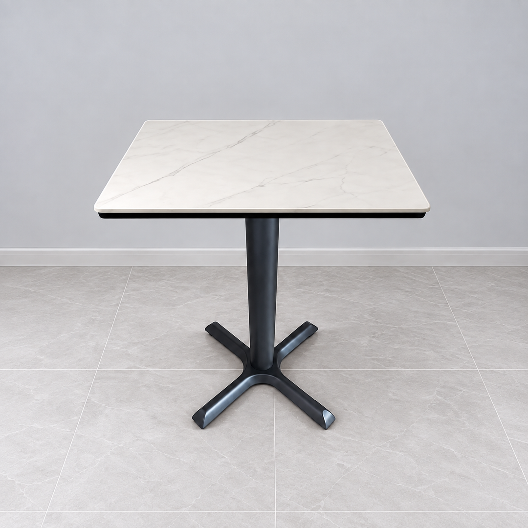 Cross Base Cafe Table — square marble white hero (square)