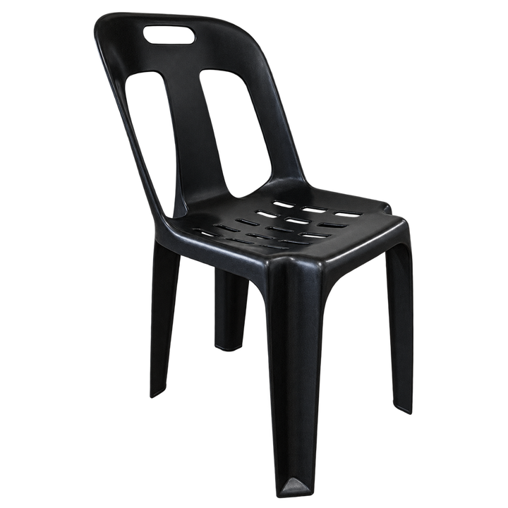 Black plastic side chair SKU 101938 — transparent hero