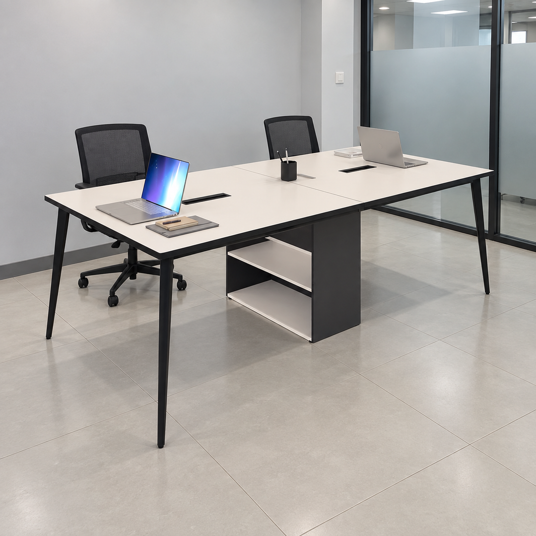 monochrome c1 — exact table configuration in a Malaysian office; chairs are styling references