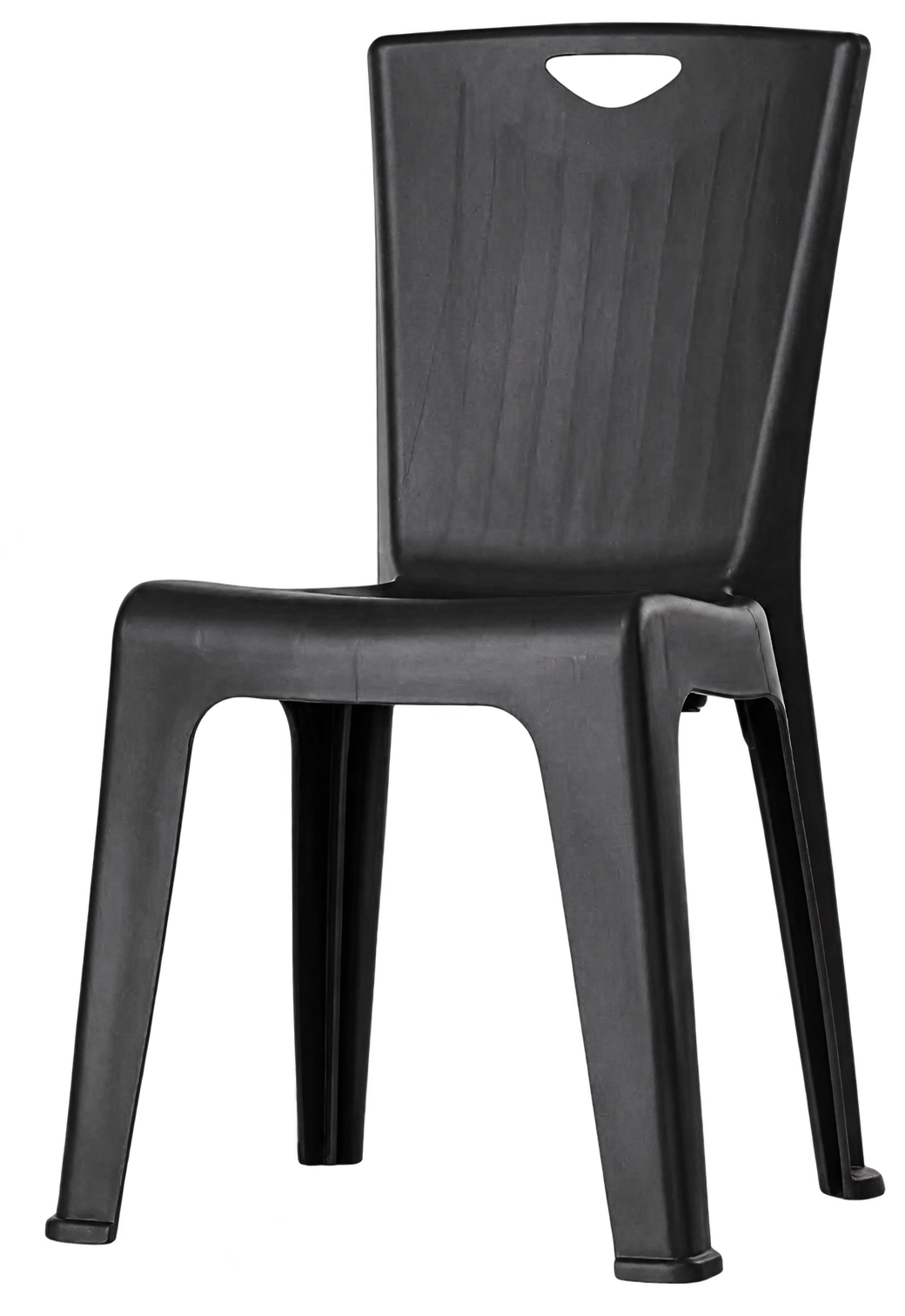 Heavy-duty plastic chair in Black
