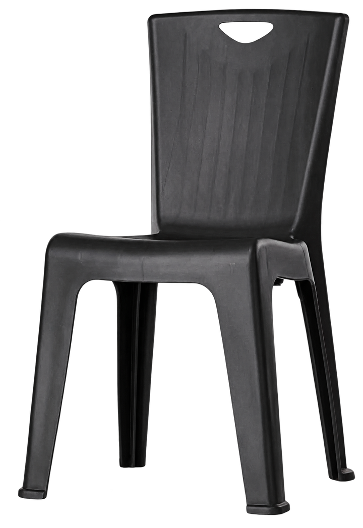 Heavy-duty plastic chair in Black
