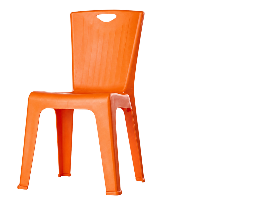 Heavy-duty plastic chair in Orange