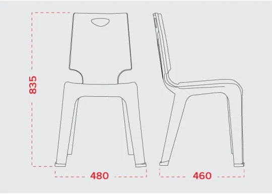 Official MS999 dimensions: 480 W x 460 D x 835 H mm
