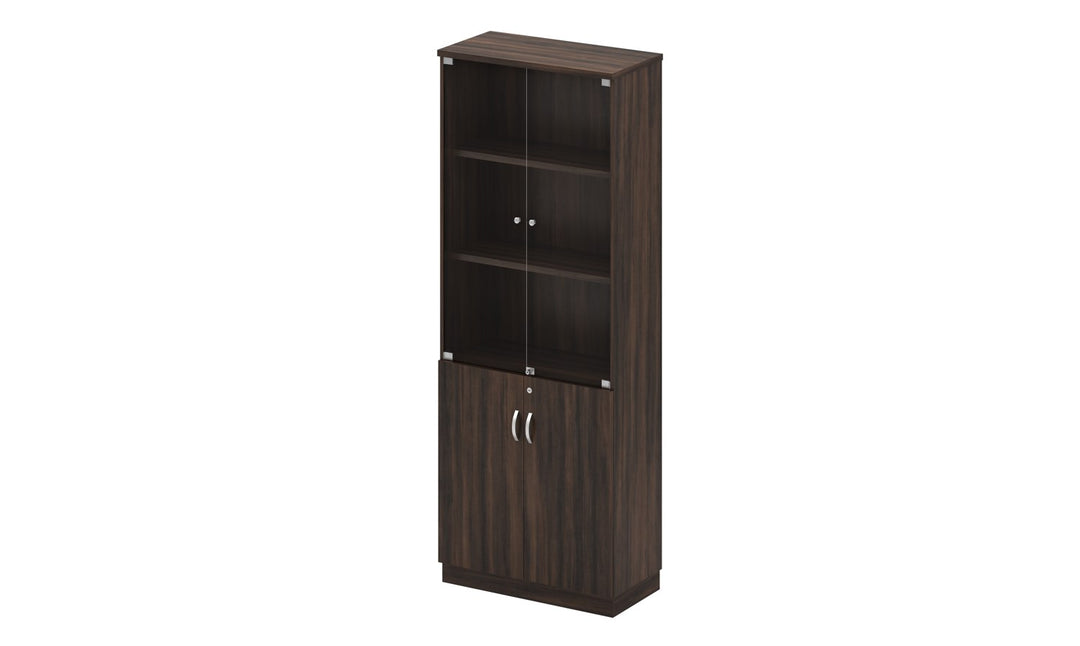Q-Series glass plus door high display cupboard 2110mm, almari pamer pejabat