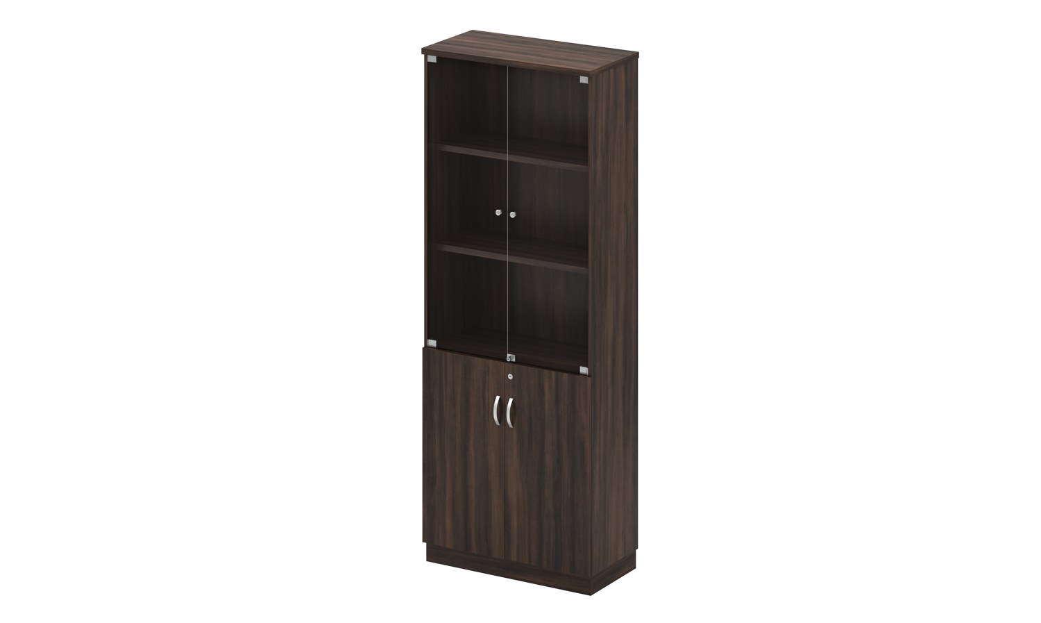 Q-Series glass plus door high display cupboard 2110mm, almari pamer pejabat