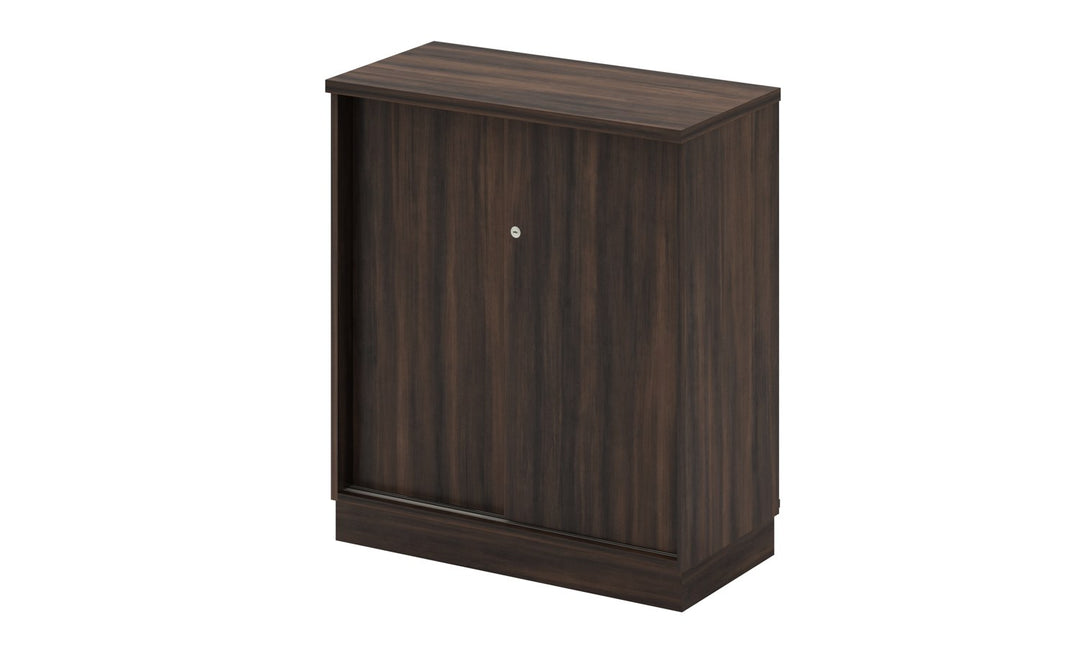 Q-Series sliding-door low office cabinet, kabinet pintu gelongsor