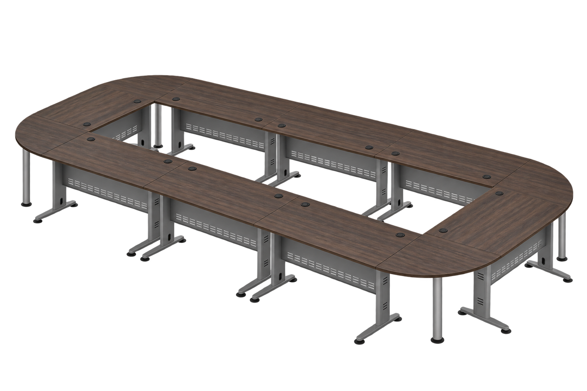 Q Open Centre Meeting Table — Acadia complete table, transparent hero